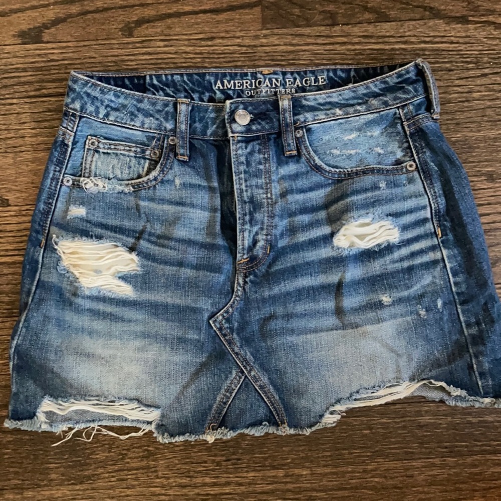American eagle jean skirt